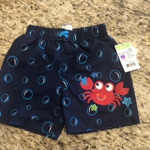 🌺 New toddler boy swim trunks 12 mos healthtex